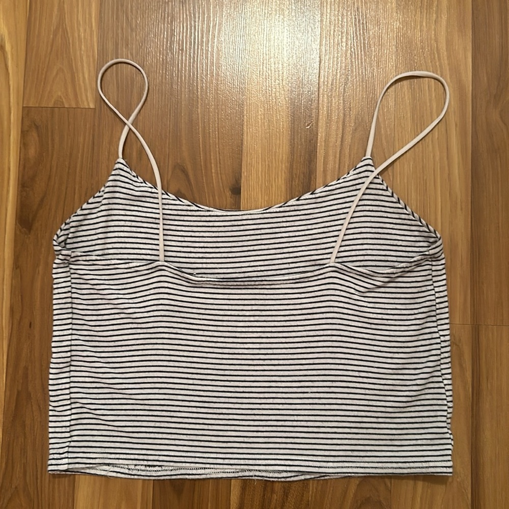 Basic black and white striped crop tank top by Pacsun - Picture 2 of 2